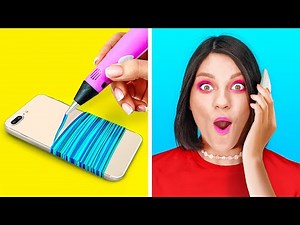 BRILLIANT PHONE IDEAS||Fun DIY Custom Ways And Tricks For Your Phone By 123 GO! GOLD