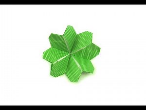 Saint Patrick's Day four leaf clover origami - Tutorial - How to make an easy origami