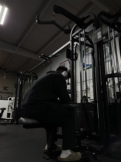 Working Out at the Gym with Sad Music