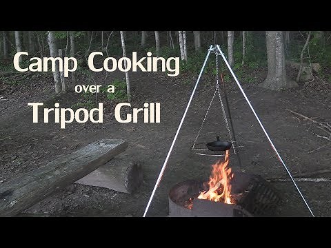 Camp Cooking over a Tripod Grill