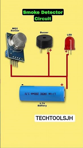 smoke detector alarm connection circuit diagram #shots #electrical #electrician