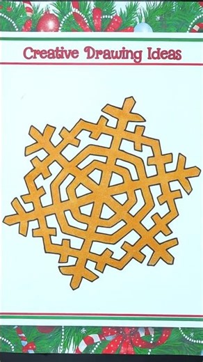 Step by Step Snowflake Drawing ❄️Creative Drawing Ideas