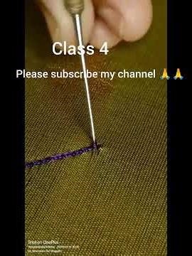 #two layers chain stitch in silk thread