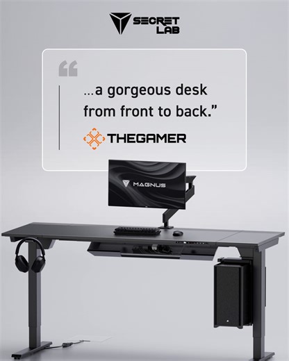 133K views · 240 reactions | Engineered with “the same caliber of performance and attention to detail" as every Secretlab product, the new Secretlab MAGNUS Evo does the "heavy lifting to create a clutter-free environment." See why The Gamer says they can't see themselves using any other desk for years to come. | Secretlab | Facebook