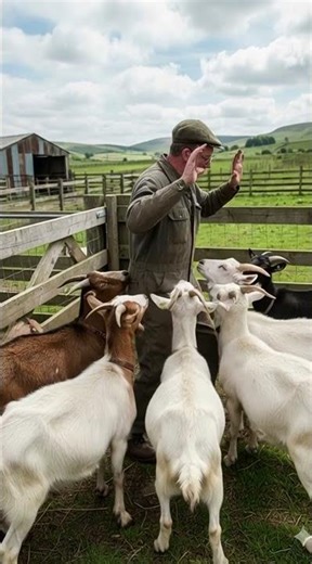 Trapped in the Goat Pen… Then a Bull Appeared! 😳🐐🐂
