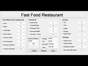How to Create a Fast Food Restaurant Systems in C# - Full Tutorial