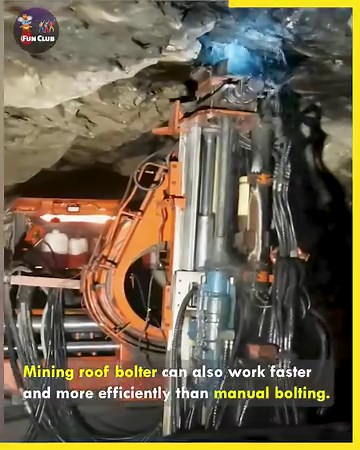 Mining Roof Bolter: A Powerful Machine for Tunnel Safety.😍😱 #miningroofbolter #hydraulicpower | Fun club