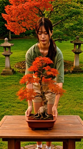 Tiny Maple Bonsai Care 🍁 | Japanese Garden Art #bonsai #shorts