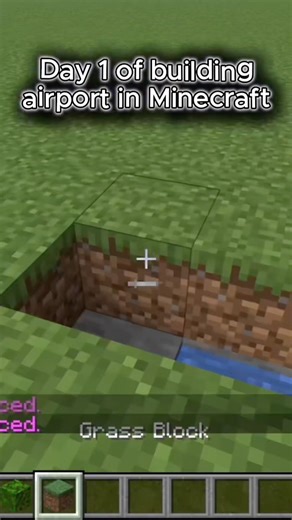 Day 1 of building an airport in minecraft