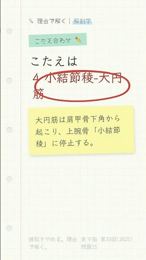 【解剖学】上腕骨の部位とそこに停止する筋の組合せで正しいのはどれか？