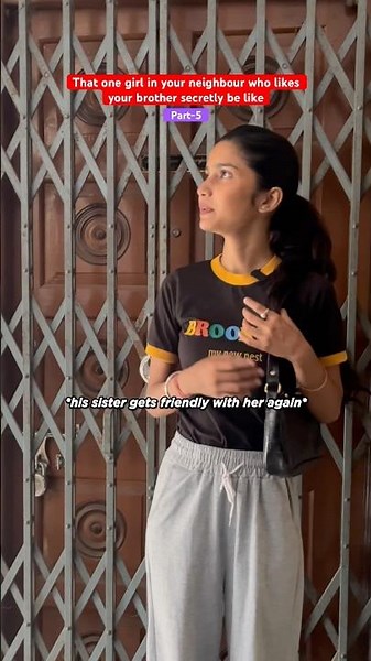 That one girl in your neighbour who likes your brother secretly #youtubeshorts #relateablecontent