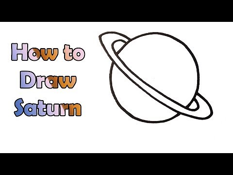 How to Draw the Planet Saturn - Very Easy - For Kids