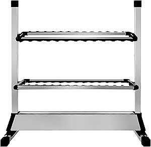 Fishing Rod Rack - Aluminum Alloy Rod Holder, Holds Up to 24 Rods, Fishing Pole Storage Organizer for Garage or Home