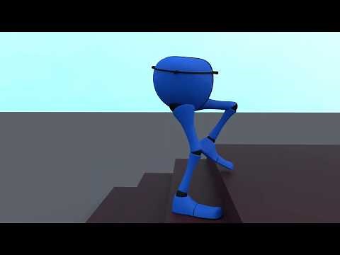 Leggy Climbs Up and Down The Stairs (Autodesk Maya Walk Cycle Animation)