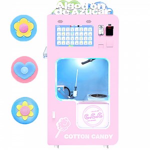 [Hot Item] professional Commerical Super Sugar Coton Candy Machine Riteng Coin Operated Full Automatic Cotton Candy Vending Machines