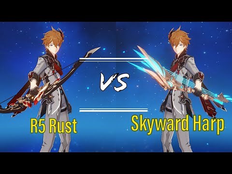 Tartaglia (Childe): R5 Rust vs R1 Skyward Harp