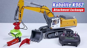 The KABOLITE 1/18 K962 100S RC hydraulic excavator is equipped with a Manual Quick-release Coupler, allowing you to switch out powerful attachments in just seconds!💪☝️ #RC #rcworld #rctoys #RCmodel #model #rcexcavator #excavator #rclover #rclife | Kabolite RC construction truck& vehicle