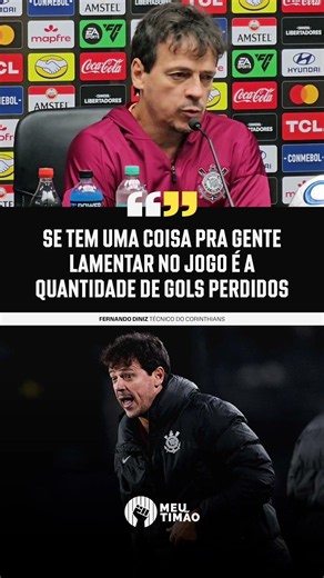 TÉCNICO DO CORINTHIANS LAMENTA GOLS PERDIDOS NA LIBERTADORES