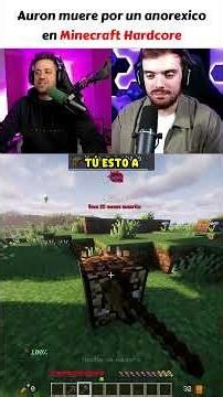 Auron dies at the hands of a skeleton in Minecraft Hardcore #auronplay #ibai #humor