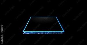 CPU, microchip mockup and hologram of circuit board for programming, coding and information technology. Cybersecurity, computer and processor for server, data and digital core on black background