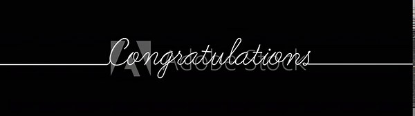 congratulations animated continuous single one line art drawn animation phrase on white black background. hand drawing of word text congrats, congratulation