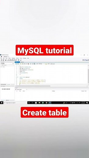 MySQL tutorial - create table in mySQL #mysql #mysqlserver #mysqlworkbench #createtable