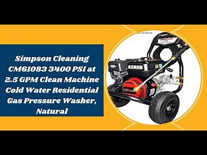 Simpson 3400 pressure washer