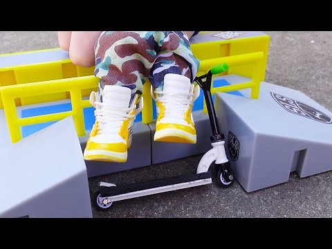 Finger Scooter | I found SLS Pro Series Set | Pro Fingerscooter Tricks | Nike Sneakers | Tech Deck