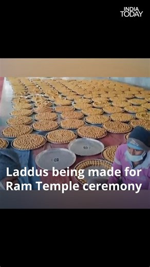 41K views · 266 reactions | Confectioners from Varanasi, Gujarat to make 45 tonnes of Laddus using desi ghee to offer Lord Ram during the upcoming Ram Mandir 'Pran Pratishtha' ceremony #RamMandir #Laddu #PranPratisha #LordRam | India Today | Facebook