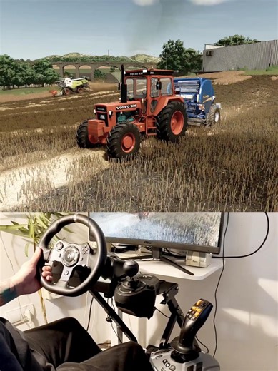 Farming Simulator Volvo BM 2654 Steering Wheel Manual Gearbox Thrustmaster Farmstick #dkgc #volvo