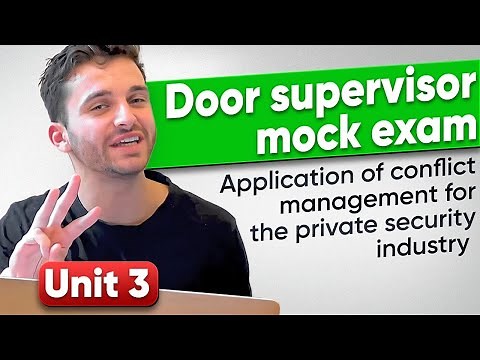 SIA Door Supervisor Course Unit 3 Mock Exam | Door Supervisor Exams