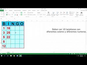 Como crear un tarjeton de bingo en Excel.