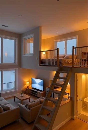 Tiny Loft Studio Ideas That Feel Huge – Space-Saving & Elegant!