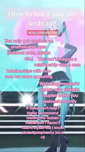 This is all from personal experience and ik it’s gonna be different for everyone so I highly recommend the lesbian master doc