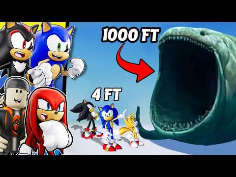 Team Sonic VS GIANT Bloop Size Comparisons!