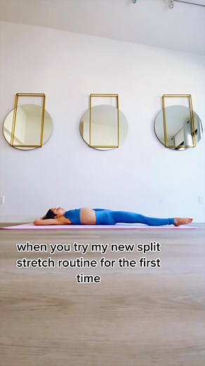 New routine on my new YT channel 💙 @gymshark ad #splits #flexibility