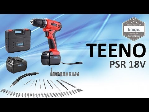 TEENO Cordless screwdriver drill PSR 18V ​​- Teeno DCD700 - 2 lithium batteries - Unboxing