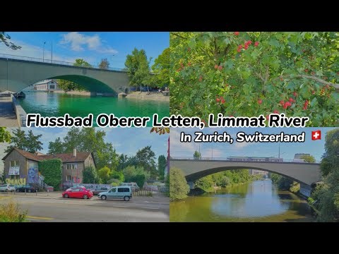 Flussbad Oberer Letten, Limmat River In Zurich Switzerland 🇨🇭