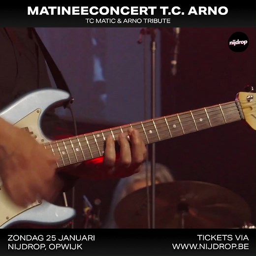 👉MATINEECONCERT T.C. ARNO T.C. Arno brengt een krachtige tribute aan de legendarische Arno en T.C. Matic, rechtstreeks tot bij jou. Laat je meeslepen door de energie, passie en tijdloze muziek die je niet wilt missen! Afspraak zondag 25 januari in Nijdrop! Tickets via: https://shorturl.at/TcKpj | Nijdrop