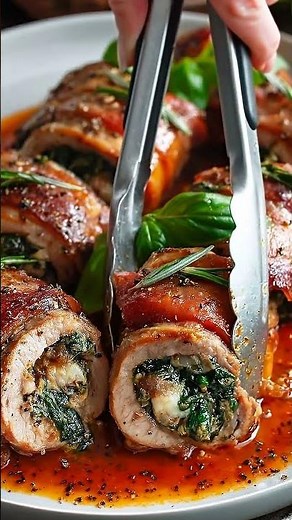 🔥 Bacon Wrapped Stuffed Chicken Breast | Juicy Cheesy Chicken Dinner Recipe