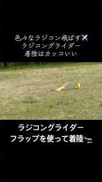 ラジコングライダーの着陸、フラップ全開#ラジコングライダー#rc#ラジコン飛行機#ラジコン着陸