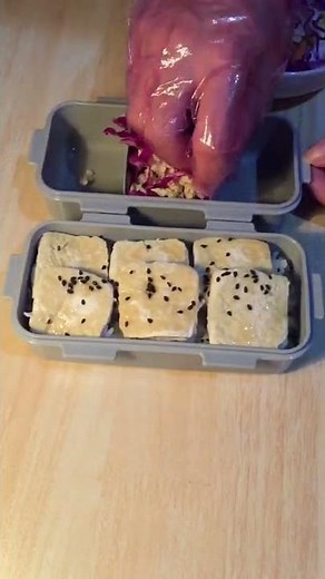 Korean tofu bento box lunch - lunchbox ideas #shorts