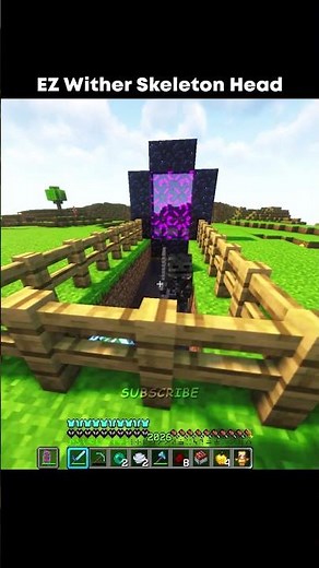 EZ Wither Skeleton Head #minecraft #mlgclutch #pvp #clutch #manhunt