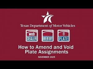 How to Amend and Void Plate Assignments