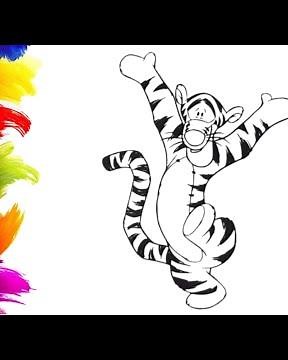 How to Color a Tigger from Winnie the Pooh Disney