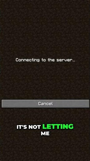Minecraft Server Connection FAIL!atience is KEY! #shorts
