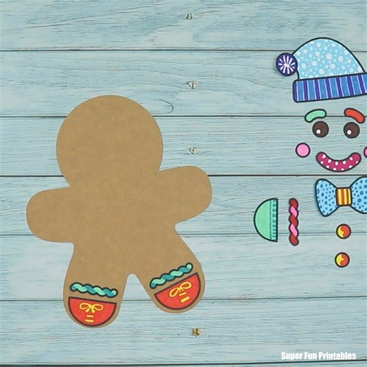 Kate on Instagram: "Cute and easy 3D Gingerbread Pattern Art https://thecrafttrain.com/3d-gingerbread-man/"