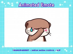 Animated Otter Facepalm Emote: Twitch, Discord, Youtube (GIF Downloadable Files) - Etsy