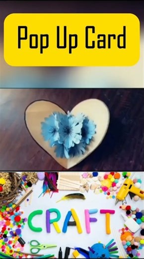 Paper Pop Up Card Tutorial | Easy DIY 3D Valentine's Day Card #diycraft #valentinesdaygift