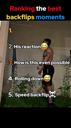 Ranking the best backflips moments.